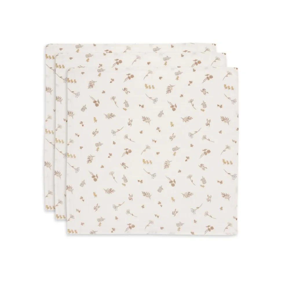 Lot de 3 langes gaze de coton 70 x 70 cm riverside