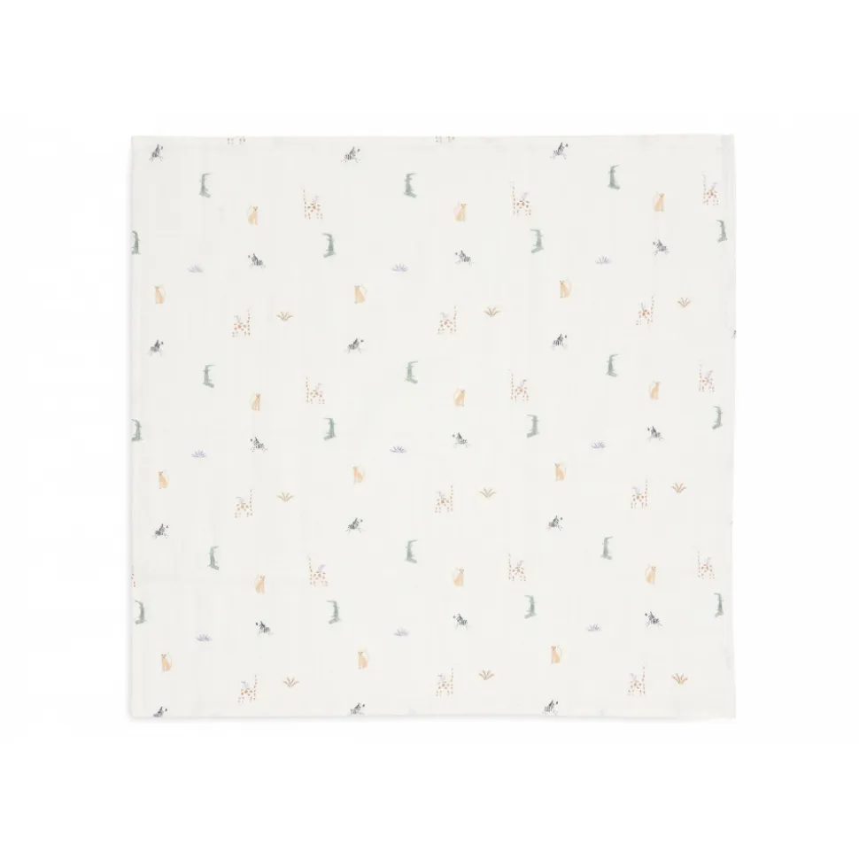 Lot de 3 langes gaze de coton 70 x 70 cm jungle jambo