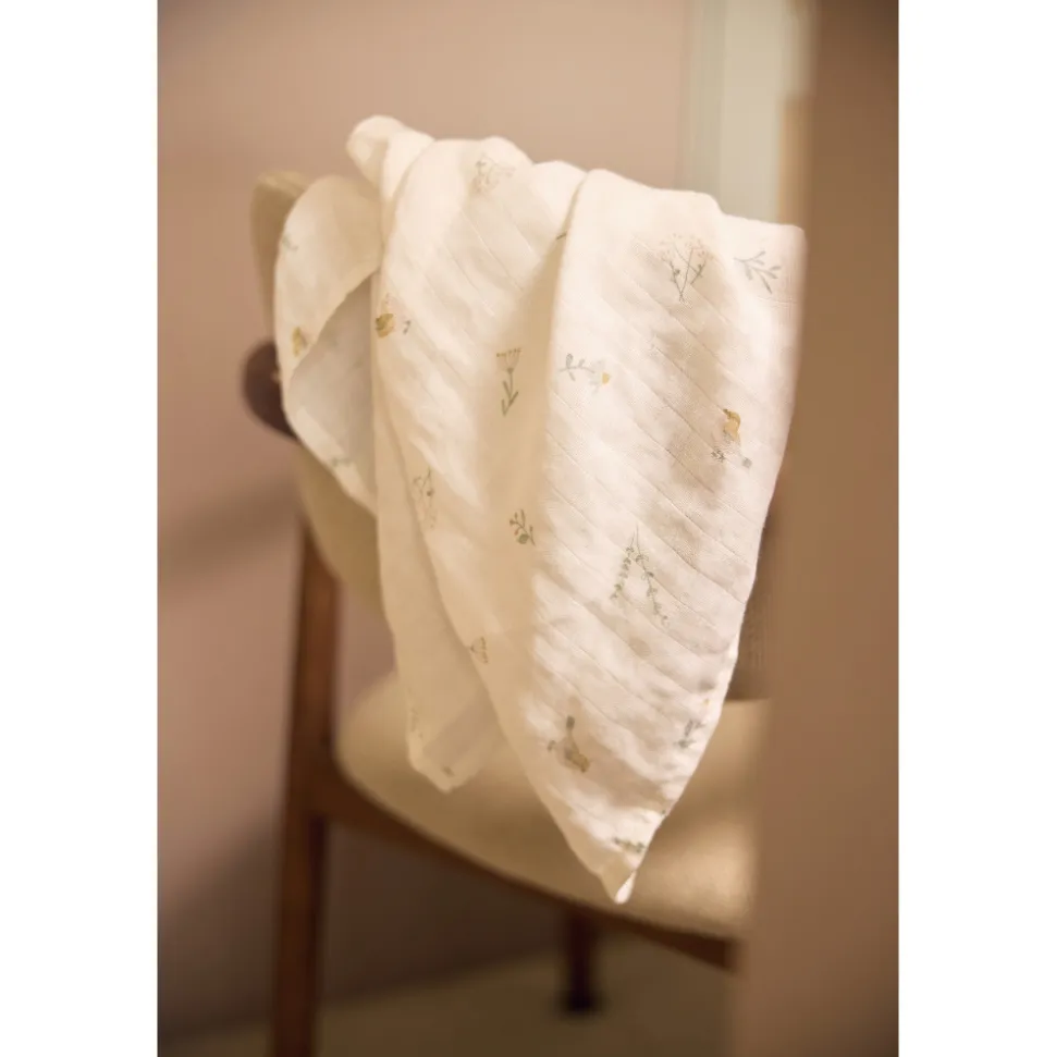 Lot de 3 langes gaze de coton 70 x 70 cm lovely birds