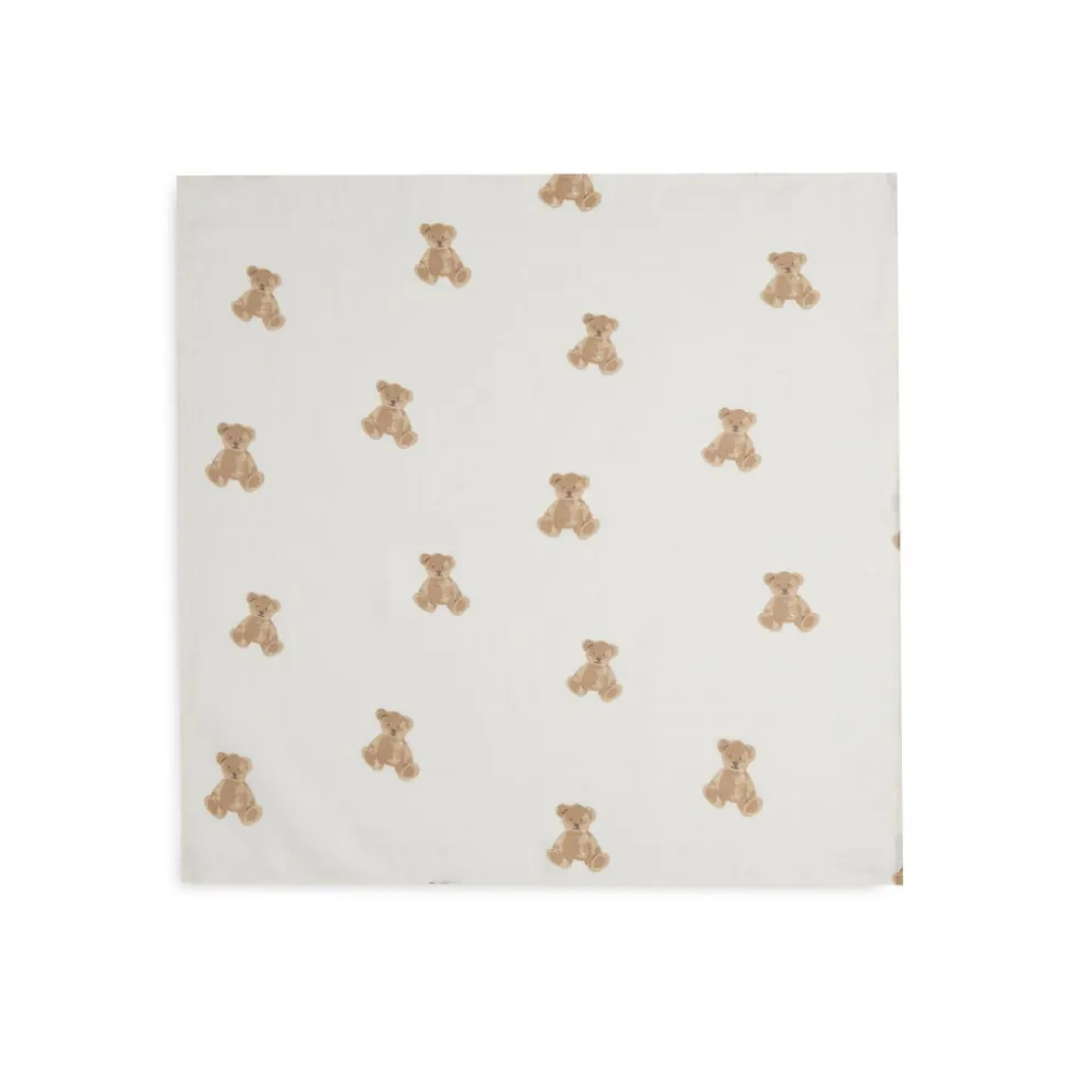 Lot de 3 langes gaze de coton 70 x 70 cm teddy bear