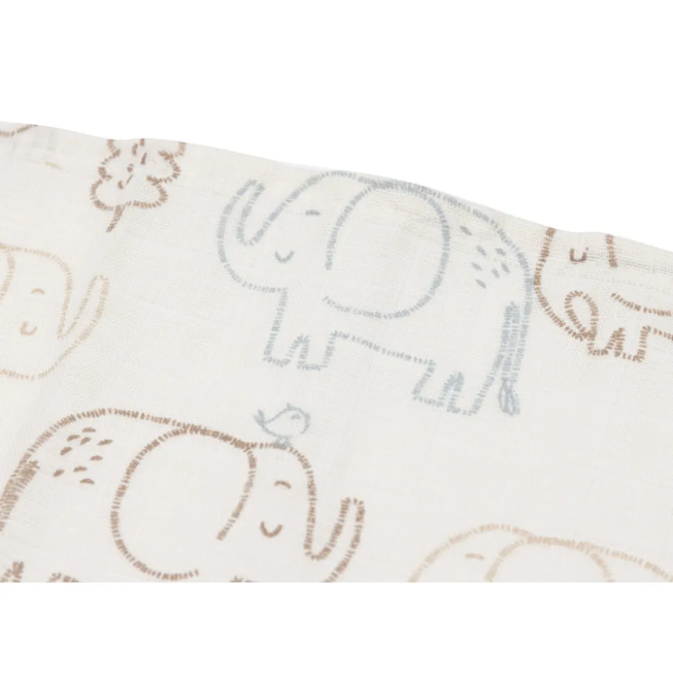 Lot de 3 langes gaze de coton 70 x 70 cm miffy silhouettes sea green
