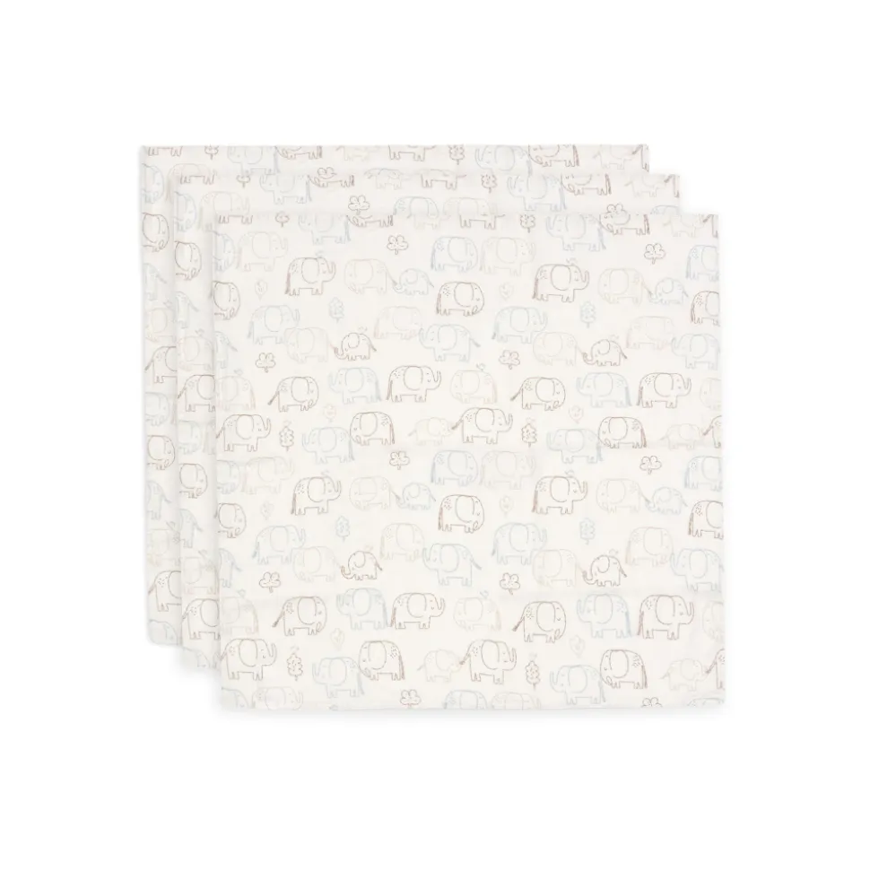 Lot de 3 langes gaze de coton 70 x 70 cm miffy silhouettes sea green