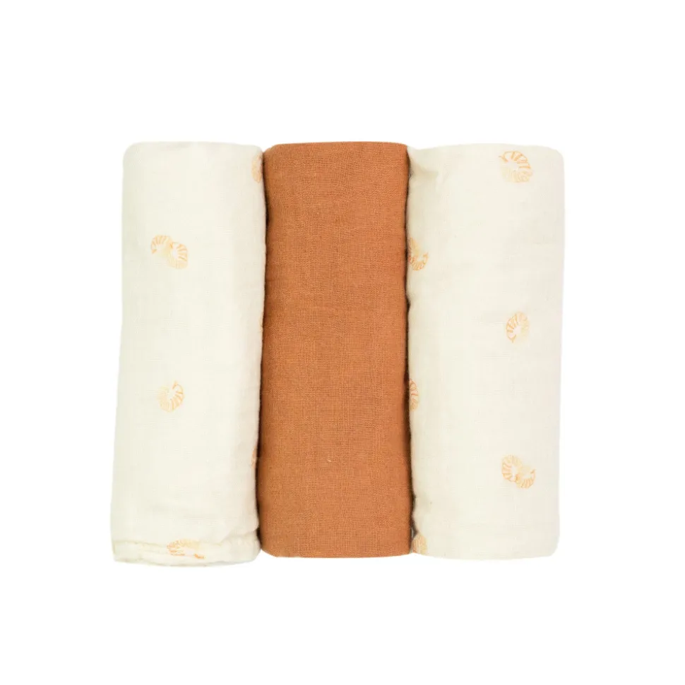 Lot de 3 langes 70 x70 cm