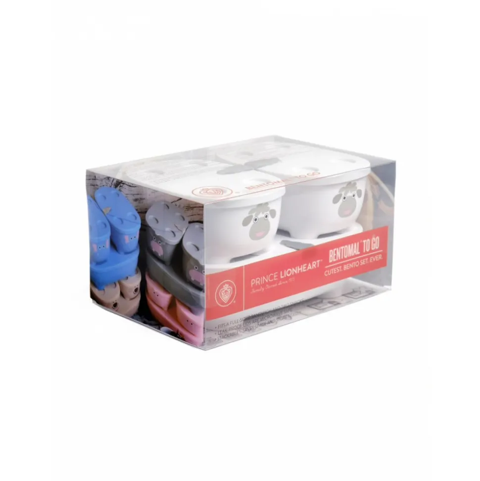 Lot de 3 lunch box empilables bentomal blanc mouton