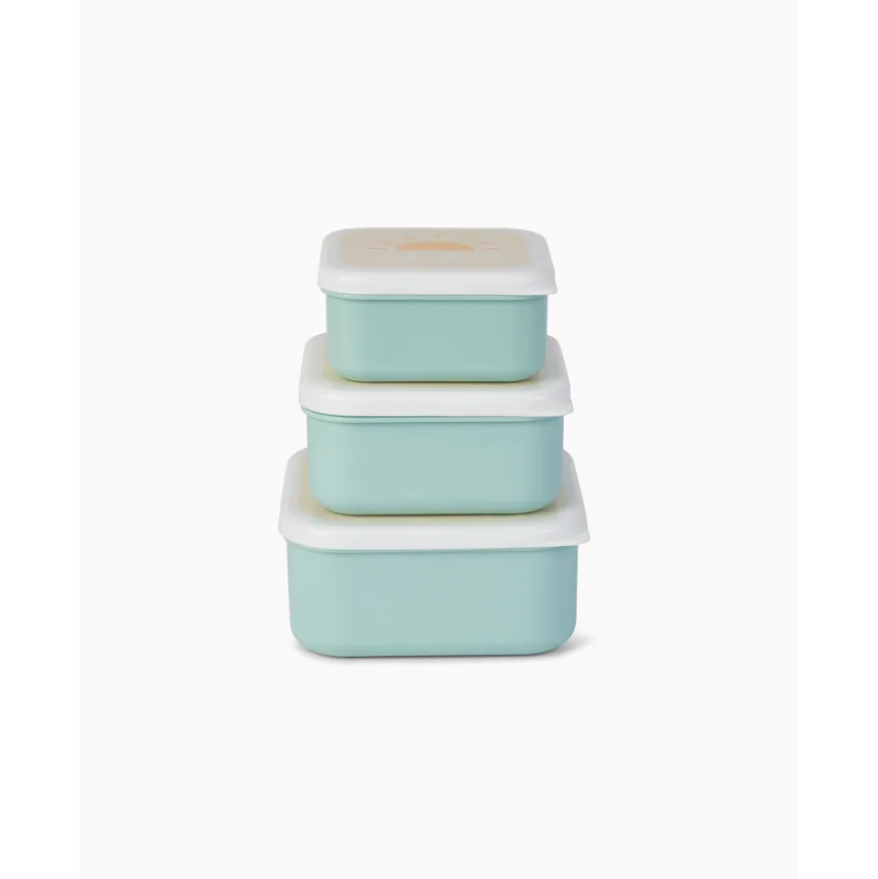 Lot de 3 lunch box enfant vert