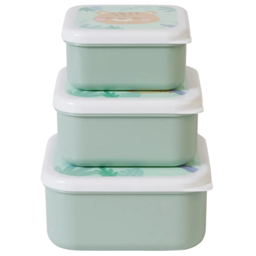 Lot de 3 lunch box enfant vert