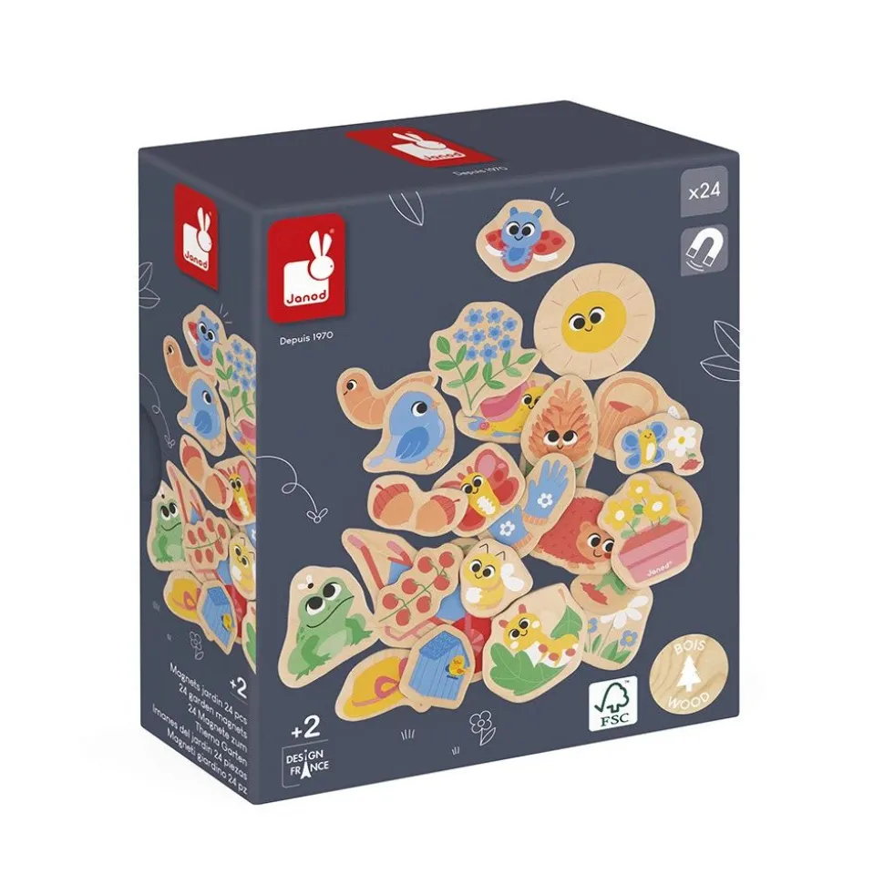 Lot de 24 magnets jardin