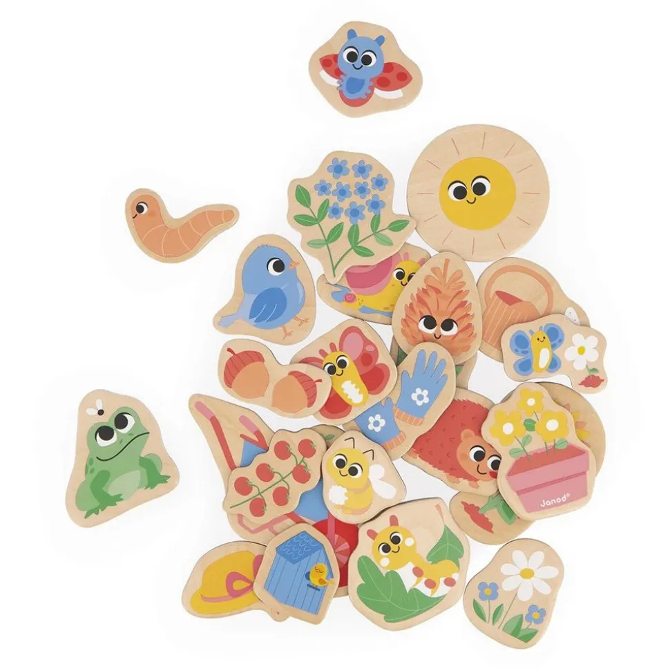 Lot de 24 magnets jardin