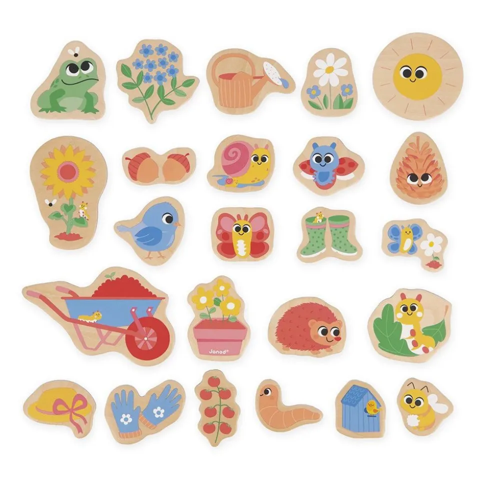 Lot de 24 magnets jardin