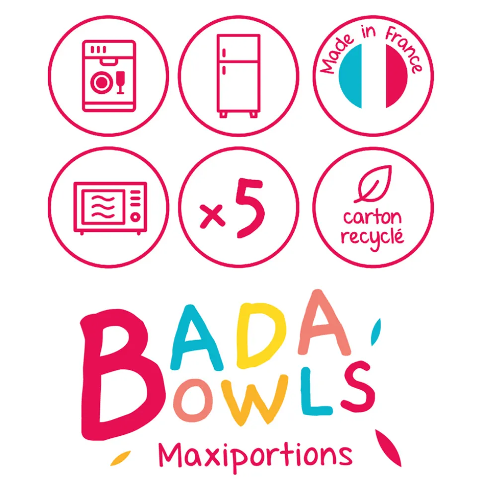 Lot de 5 maxi portions fun couleurs