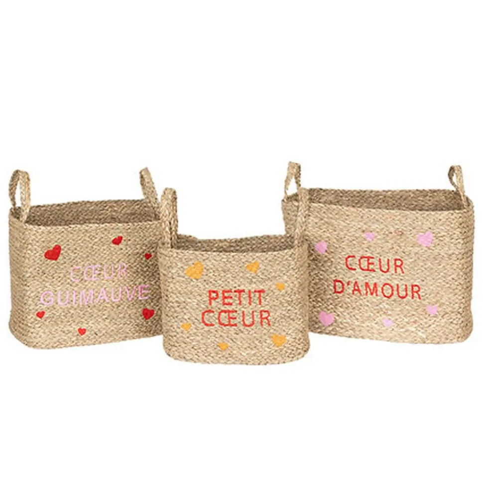 Lot de 3 paniers amour