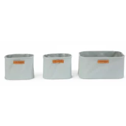 Lot de 3 paniers de rangement à suspendre gris