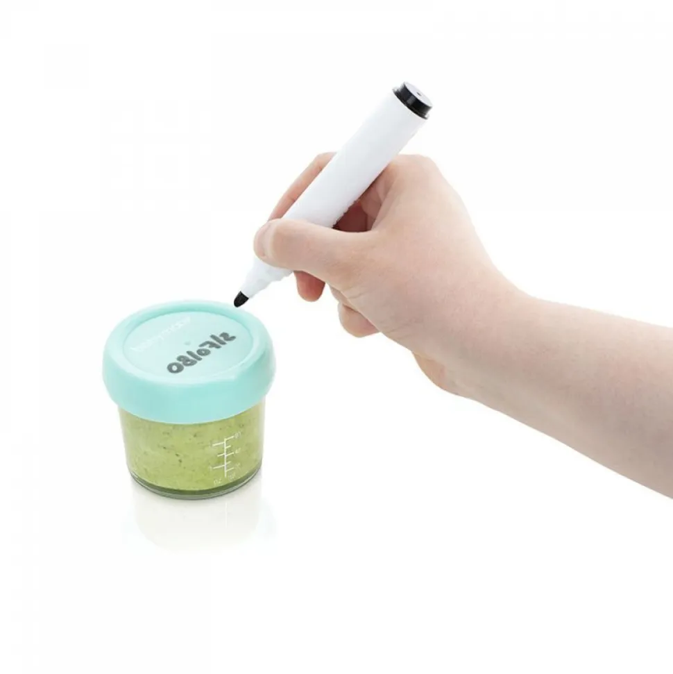 Lot de 8 pots de conservation bébé babybols en verre 100 et 220 ml avec livre de recettes