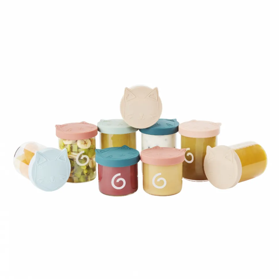 Lot de 9 pots de conservation en verre isy bowls - 6 x 250 + 3 x 120 ml