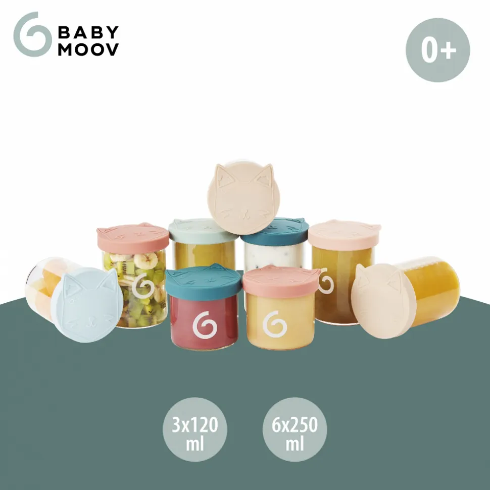 Lot de 9 pots de conservation en verre isy bowls - 6 x 250 + 3 x 120 ml
