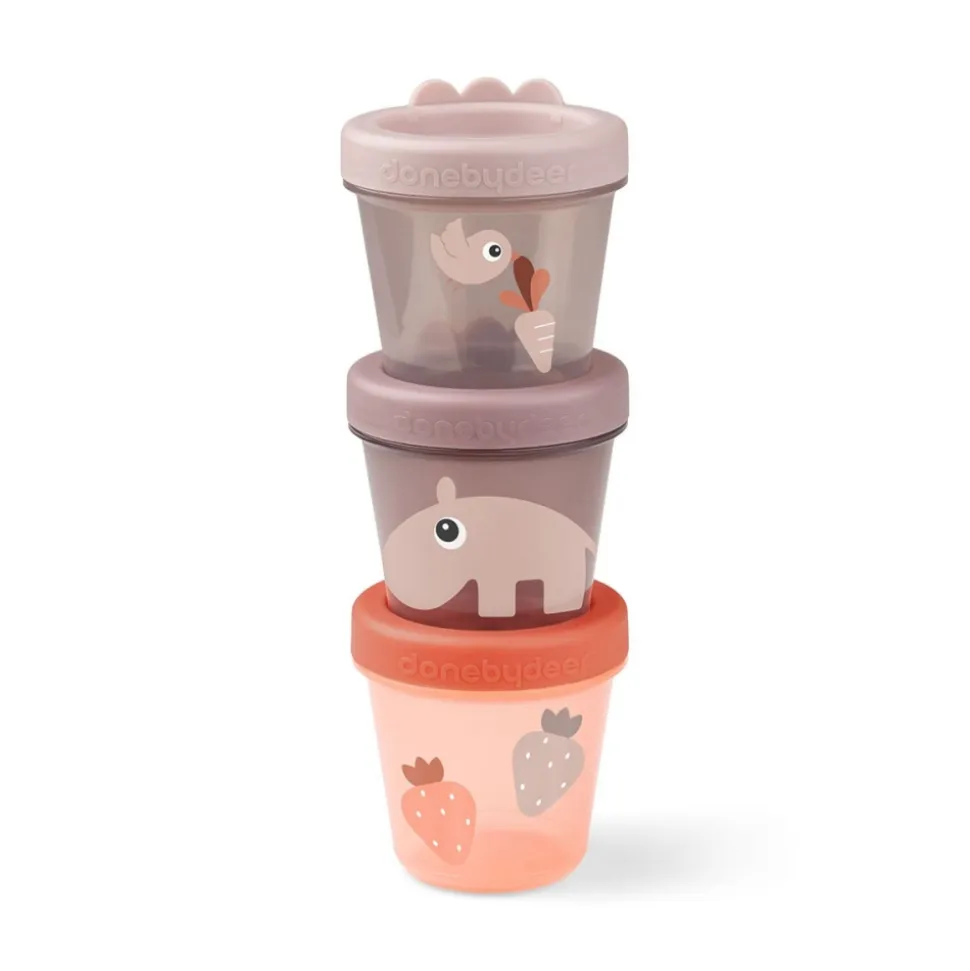 Lot de 3 pots de conservation ozzo rose