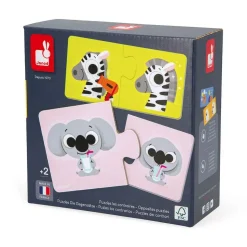 Lot de 12 puzzles de 2 pièces les contraires