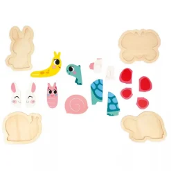 Lot de 4 puzzles évolutifs jardin