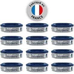 Lot de 12 recharges octogonales pour poubelle dress up ou essential