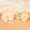 Lot de 2 sucettes anatomiques 6-18 mois animaux jaune et beige
