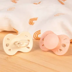 Lot de 2 sucettes anatomiques 18 mois+ essentielle rose et beige