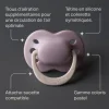 Lot de 4 sucettes bébé 0-2 mois silicone