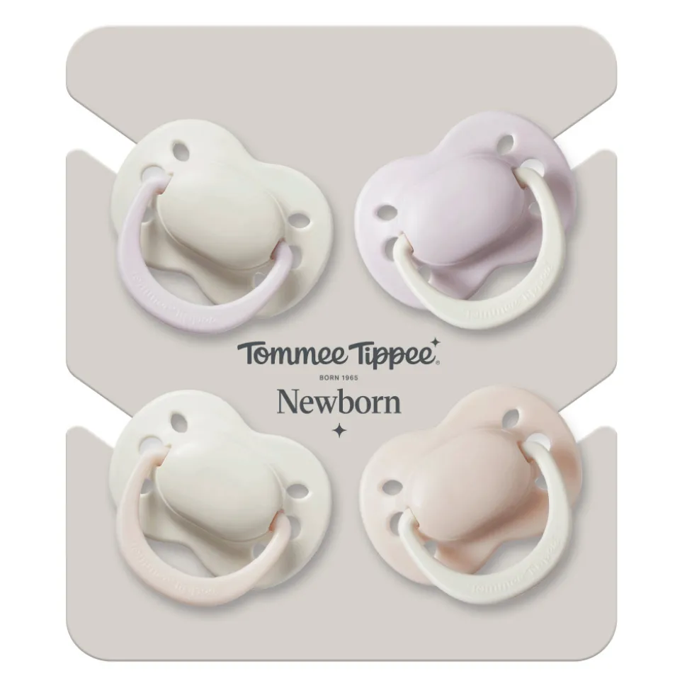 Lot de 4 sucettes bébé 0-2 mois silicone