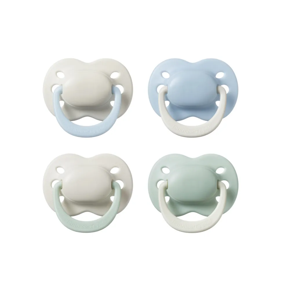Lot de 4 sucettes bébé 0-2 mois silicone