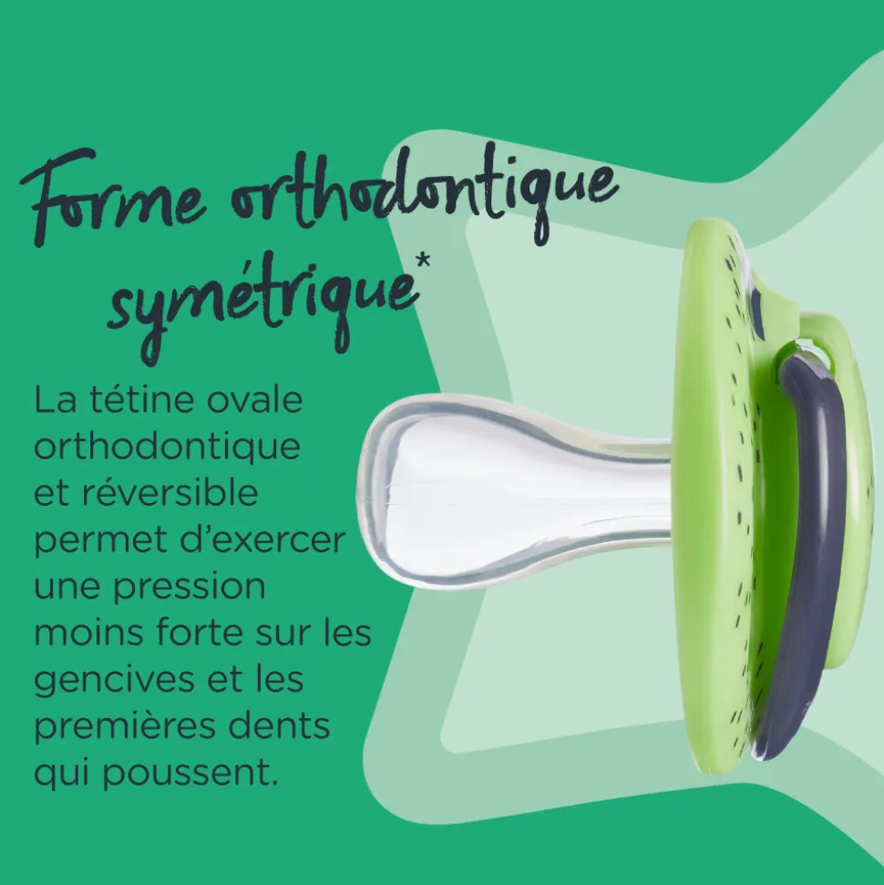 Lot de 2 sucettes closer to nature fun 18-36 mois