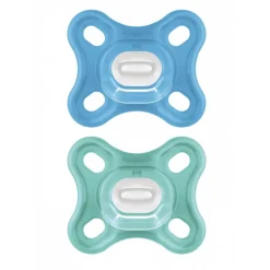 Lot de 2 sucettes comfort 0 mois+ bleu