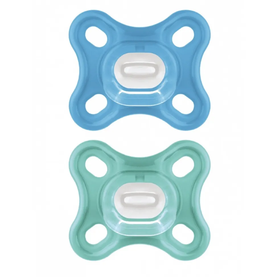 Lot de 2 sucettes comfort 0 mois+ bleu