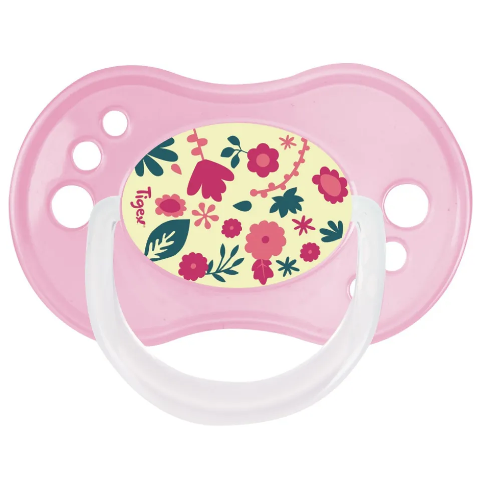 Lot de 3 sucettes jour / nuit silicone 18-36m fille