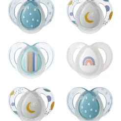 Lot de 6 sucettes nuit closer to nature classique 6-18 mois garçon
