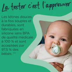 Lot de 6 sucettes nuit closer to nature classique 6-18 mois garçon