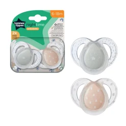Lot de 2 sucettes nuit closer to nature 6-18m