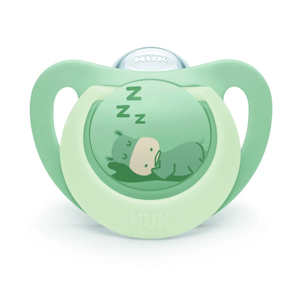 Lot de 2 sucettes nuit phosphorescentes first choice 18-36 mois hippo/koala