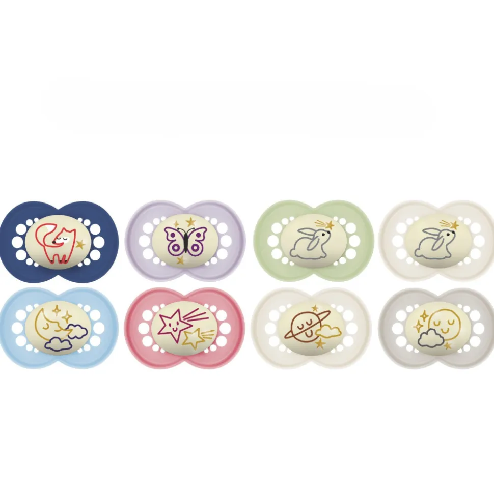 Lot de 2 sucettes original nuit 6 mois+ coloris aléatoire