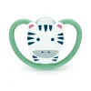 Lot de 2 sucettes perfect match air 18-36 mois zèbre/lion