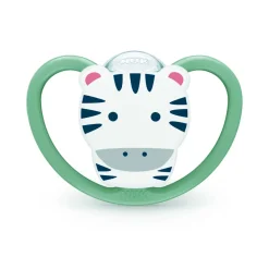 Lot de 2 sucettes perfect match air 18-36 mois zèbre/lion