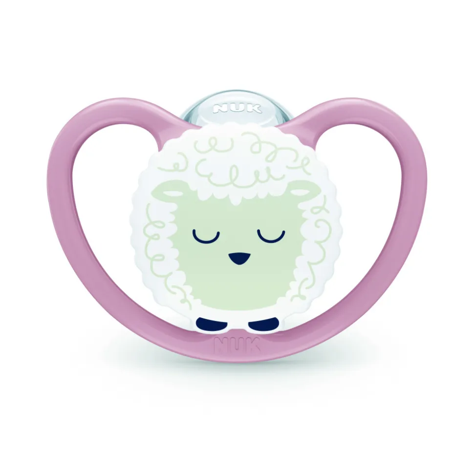 Lot de 2 sucettes perfect match air nuit 18-36 mois mouton