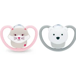 Lot de 2 sucettes perfect match air 18-36 mois chat/ours polaire