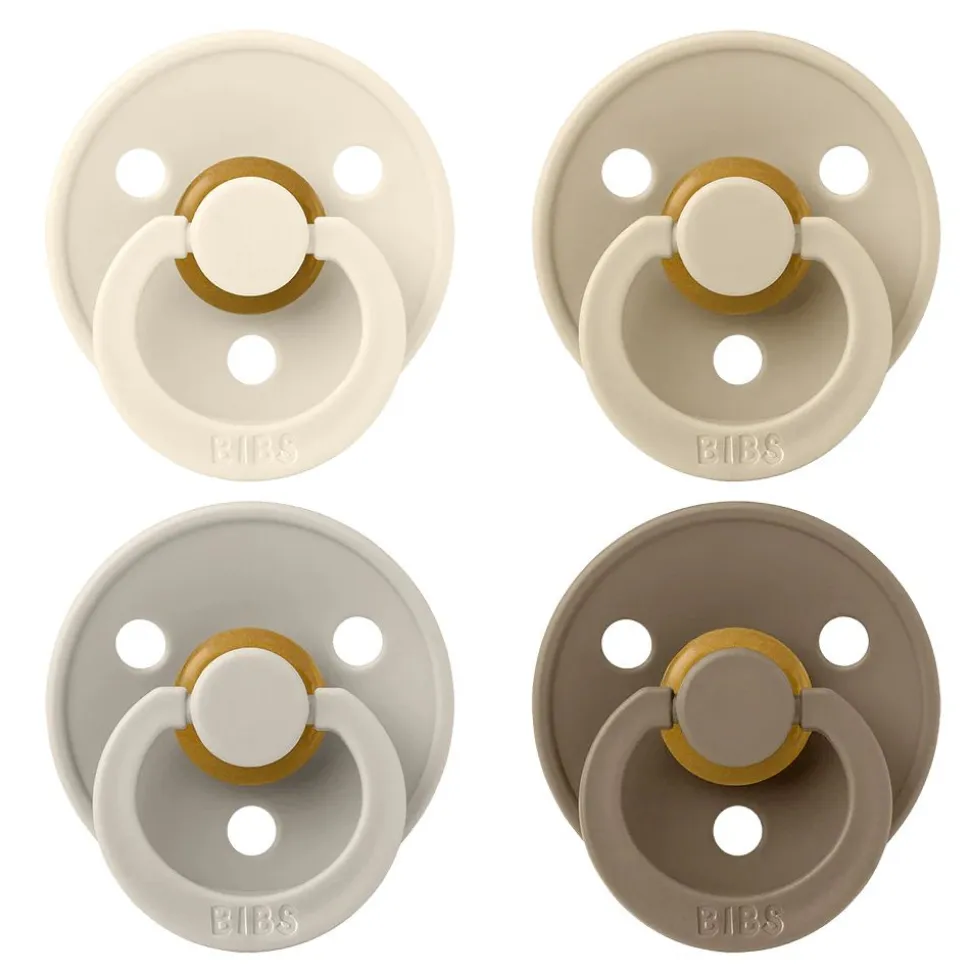 Lot de 4 sucettes physiologiques bébé taille 2 - 4 couleurs
