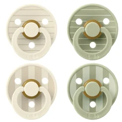 Lot de 4 sucettes physiologiques bébé taille 2 - vanille / sauge