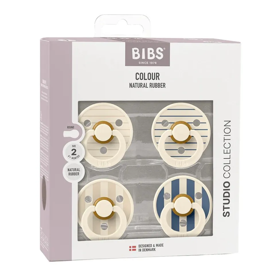 Lot de 4 sucettes physiologiques bébé taille 1 - vanille / bleu ____