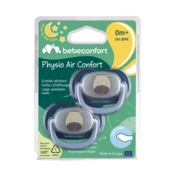 Lot de 2 sucettes physiologiques phosphorescentes air confort 0-6 mois dark blue
