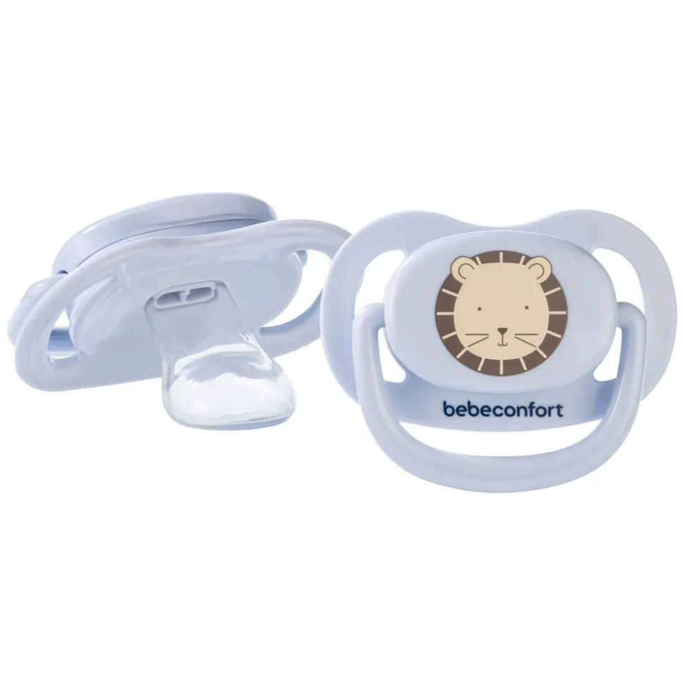 Lot de 2 sucettes physiologiques air confort 0-6 mois light blue