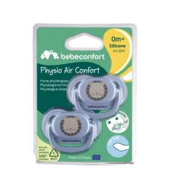 Lot de 2 sucettes physiologiques air confort 0-6 mois light blue