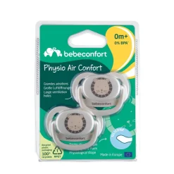 Lot de 2 sucettes physiologiques silicone air confort 0-6 mois sand