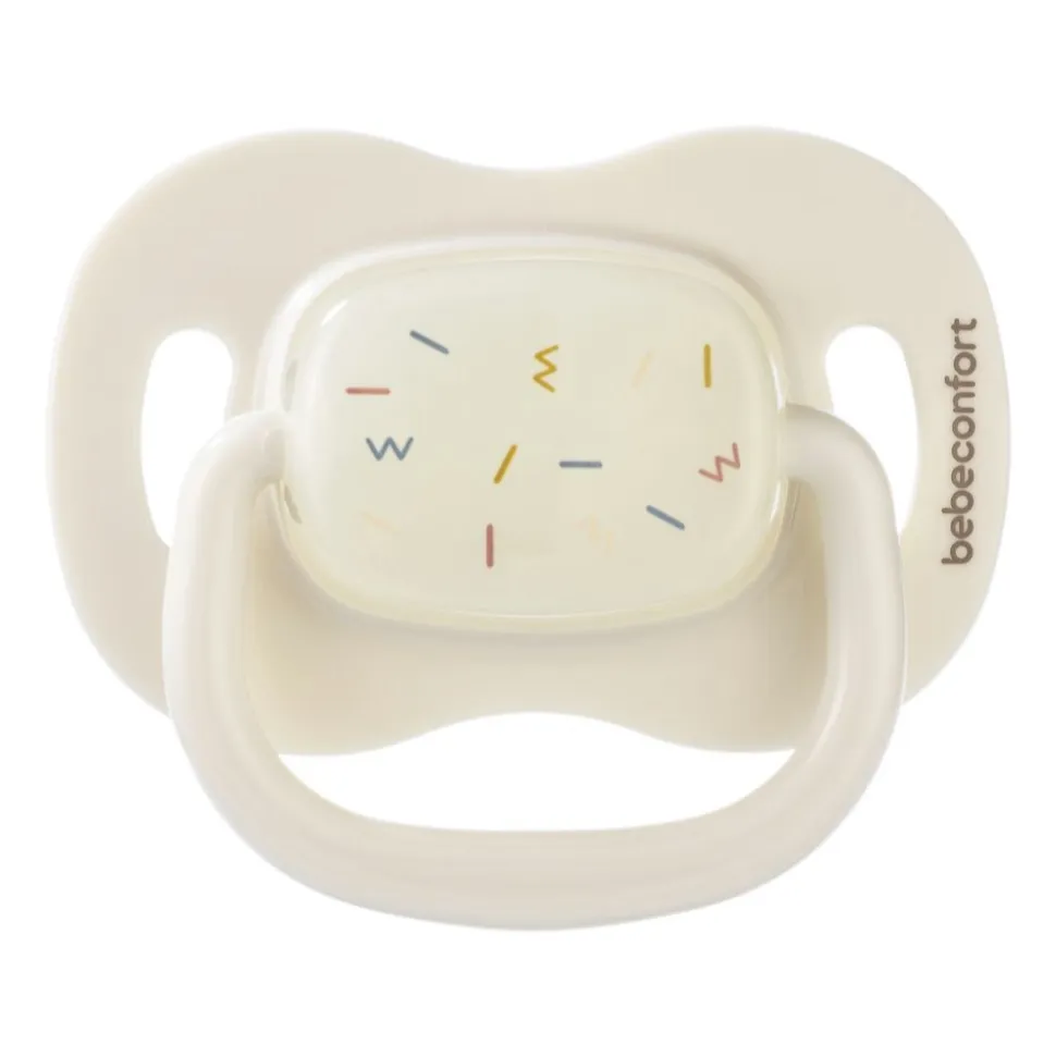 Lot de 2 sucettes réversible phosphorescente silicone 0-6 mois sand