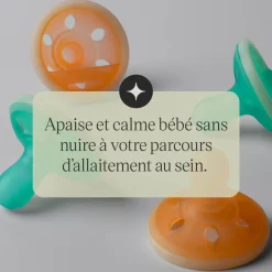 Lot de 4 sucettes silicone bébé 0-6 mois phosphorescentes